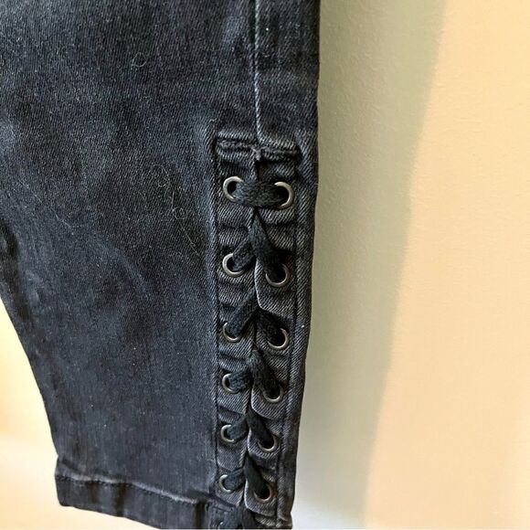 MAVI Alexa Ankle Mid Rise Skinny Jeans with Lace Up Ankles Size 28 - Picture 2 of 7